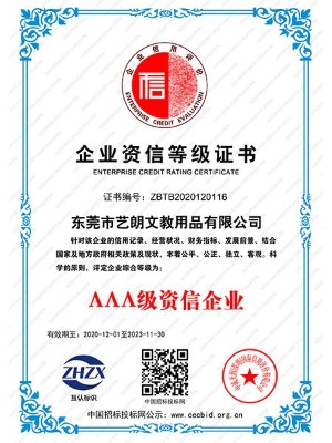 捏呀捏-企业资信等级证书